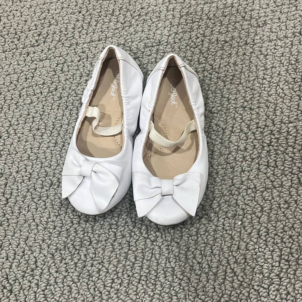 CAT&JACK WHITE BOW SHOES